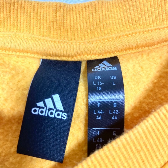 Adidas Women’s Yellow Crewneck Sweater Pullover - Picture 2 of 3